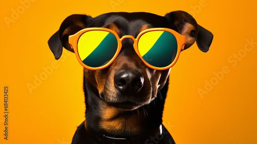 Dog with sunglasses © Muzamil