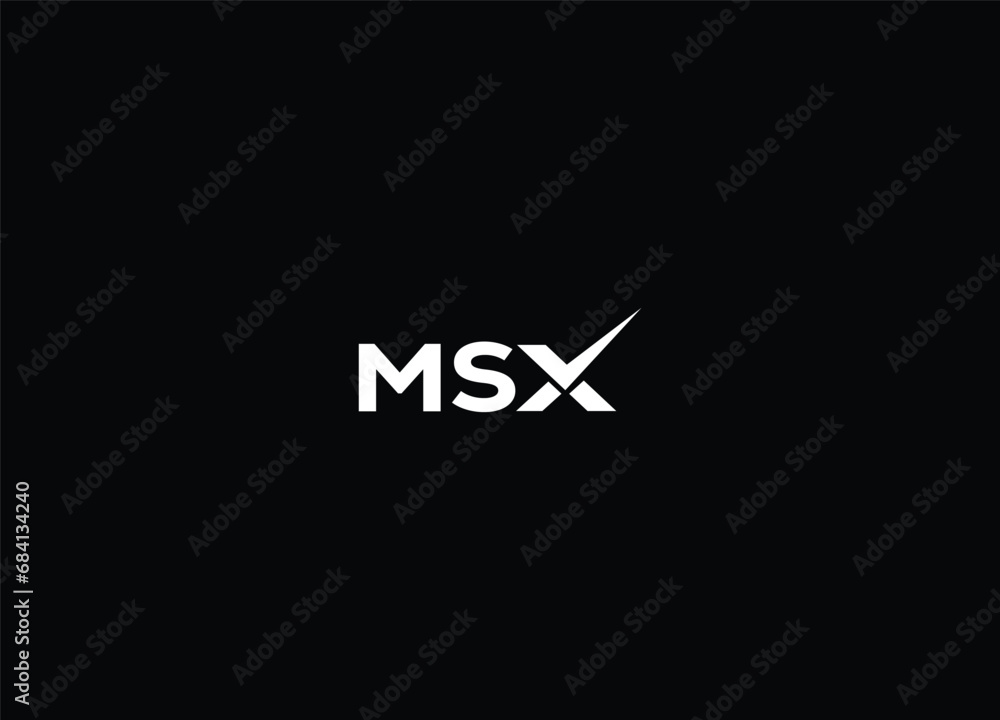 Initial Letter MSX Logo Design Initial Letter MSX Logo Design