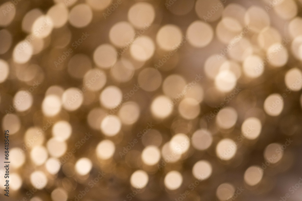 Fototapeta premium golden bokeh Christmas lights background