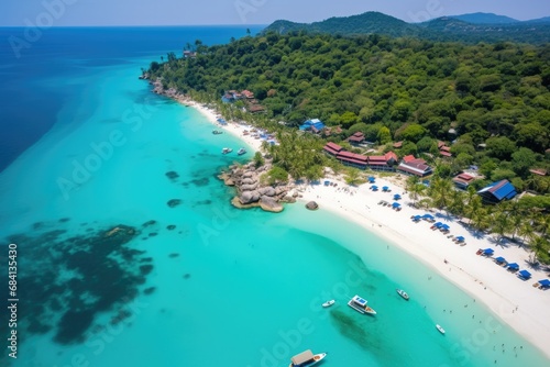 Paradise Found: Aerial View of Beautiful Pattaya Beach in Koh Lipe, Thailand's Blue Ocean Siam Paradise