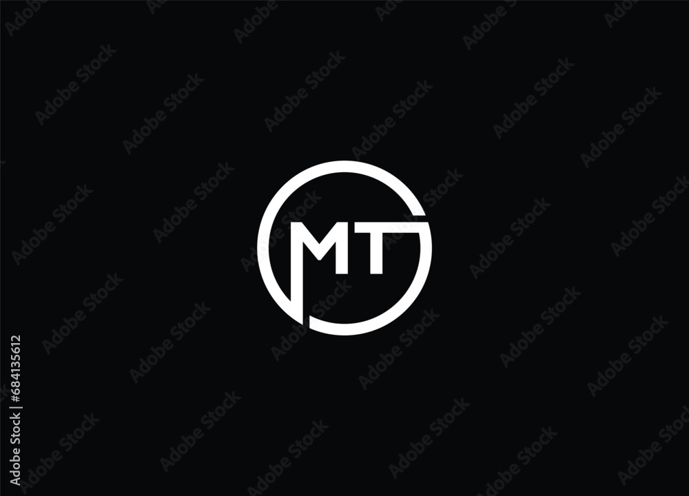Creative Letters MT Logo Design Vector Template Creative Letters MT Logo Design Vector Template