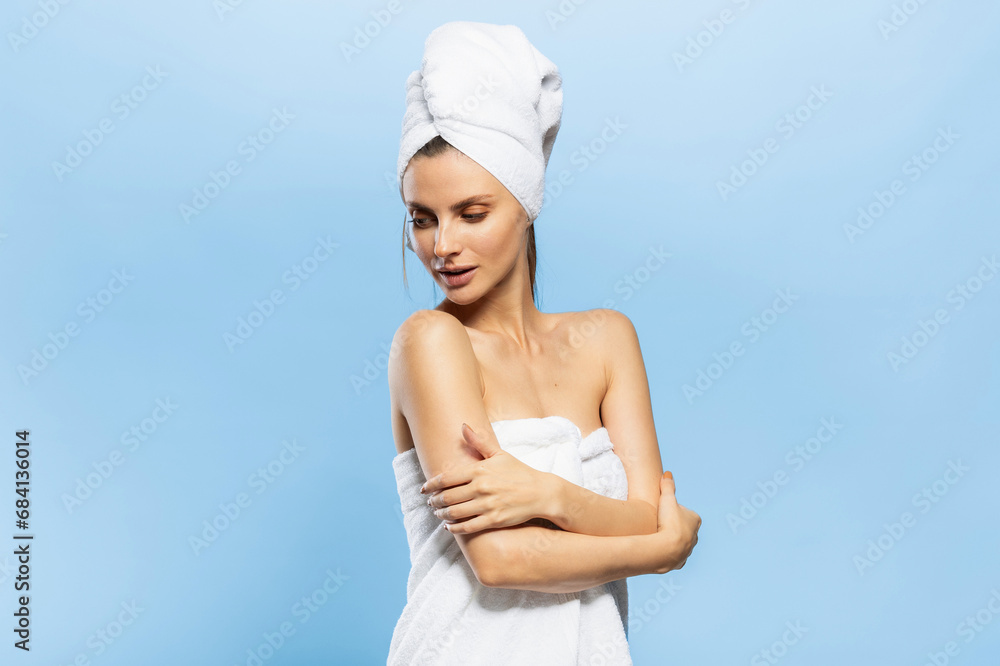 Beautiful and sexy woman in studio. Sensuality, purity, wellness and spa concept. Beautiful and sexy woman in studio. Sensuality, purity, wellness and spa concept.
