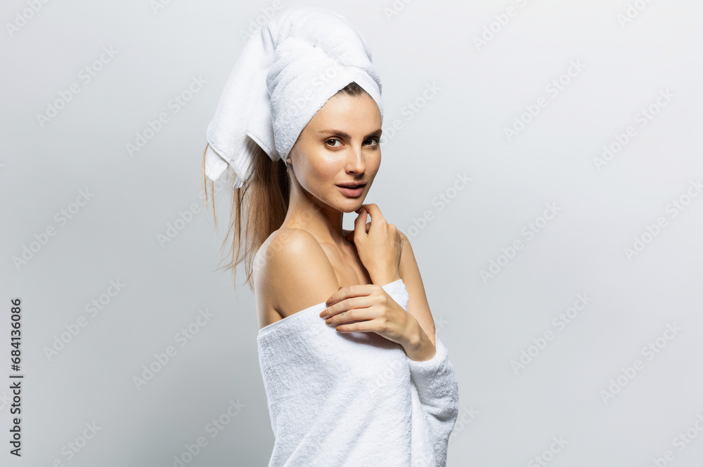 Beautiful and sexy woman in studio. Sensuality, purity, wellness and spa concept. Beautiful and sexy woman in studio. Sensuality, purity, wellness and spa concept.