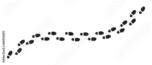 Human Shoe footprints icon white background design.