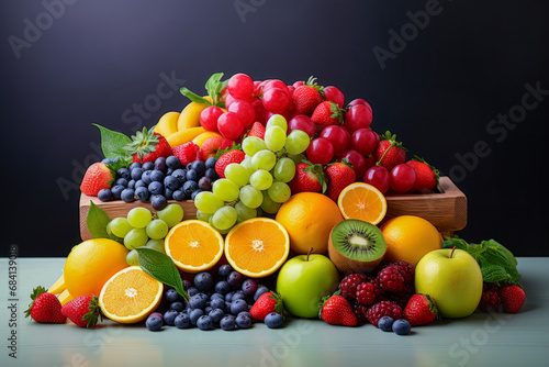 Aesthetic composition of different fruits and vegetables 17