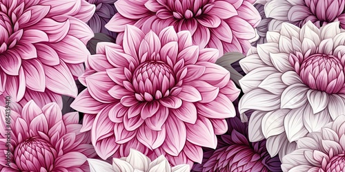 Pink and white chrysanthemum. White purple chrysanthemums flowers © Classy designs