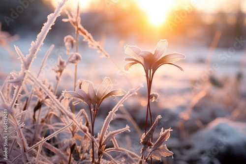Frosty Morning Landscapes - Generative AI #684139449