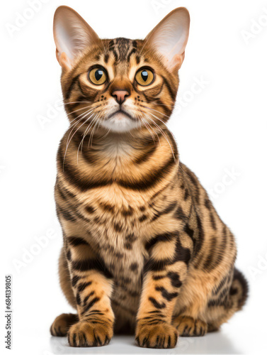 Bengal Cat Studio Shot Isolated on Clear Background © Vig