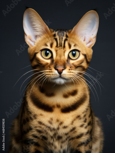Bengal Cat Studio Shot Isolated on Clear Background © Vig
