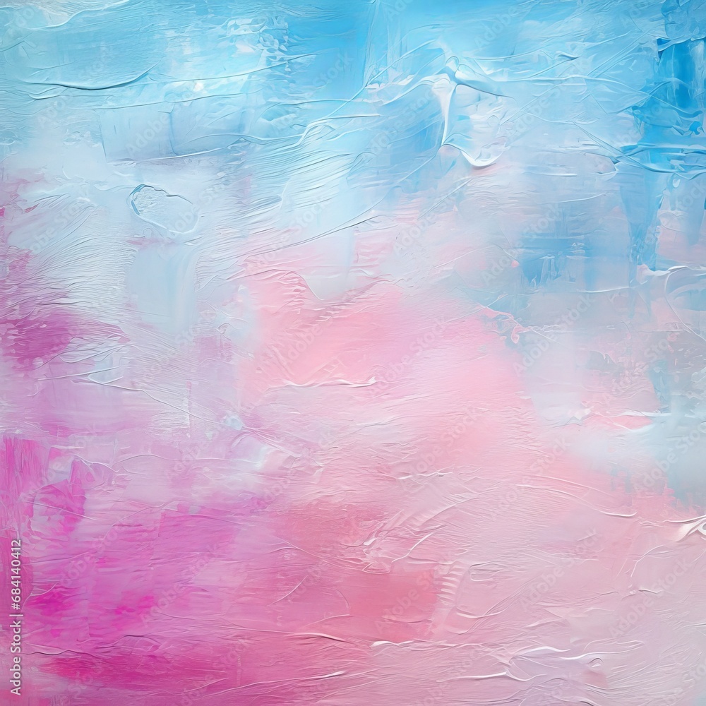 Obraz premium Experience the Alluring Serenity: Blue & Pink Painterly Abstract Background Generative AI