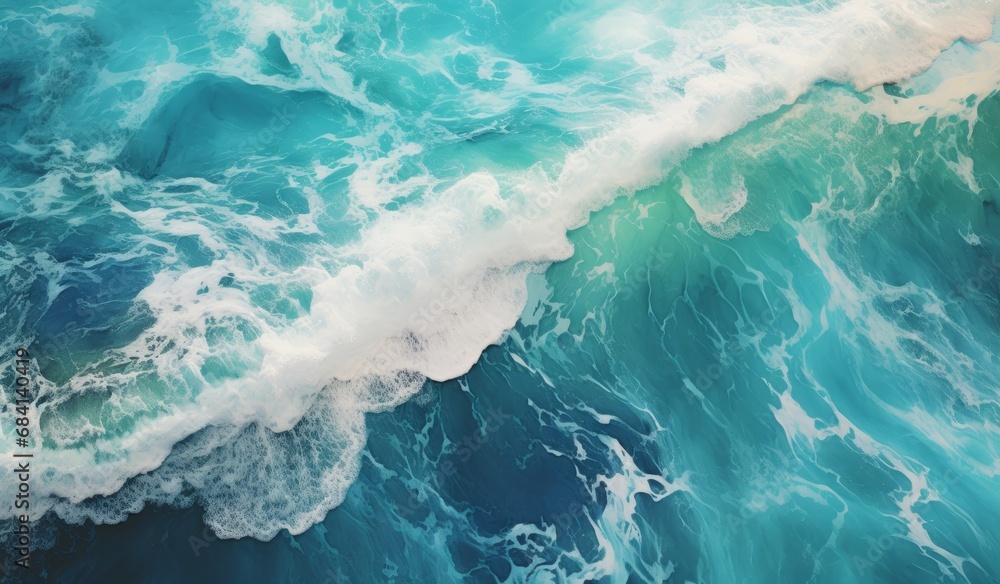 Unveiling the Mystique: Captivating Aerial Perspective of Ocean Waves Generative AI