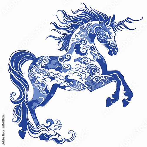 Traditional Chinese zodiac illustrations,created with Generative AI tecnology.