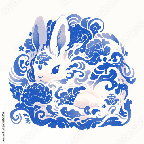 Traditional Chinese zodiac illustrations created with Generative AI tecnology.