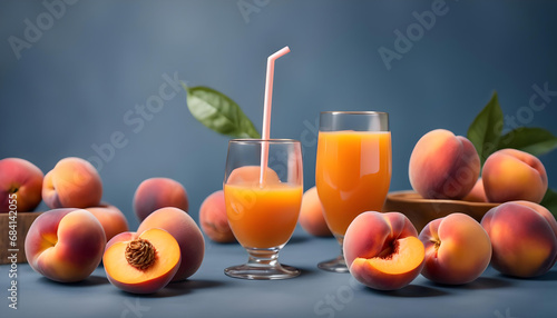 front view fresh peaches delicious sweet fruits on dark-blue background
