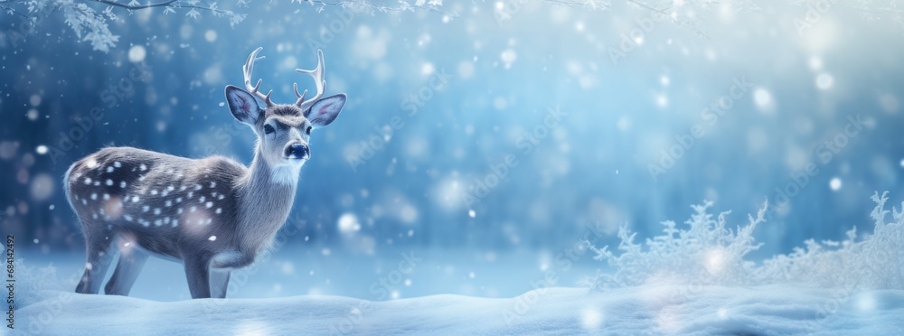 Majestic Deer in Serene Winter Wonderland: Discover Nature's Enchanting Beauty Generative AI Majestic Deer in Serene Winter Wonderland: Discover Nature's Enchanting Beauty Generative AI