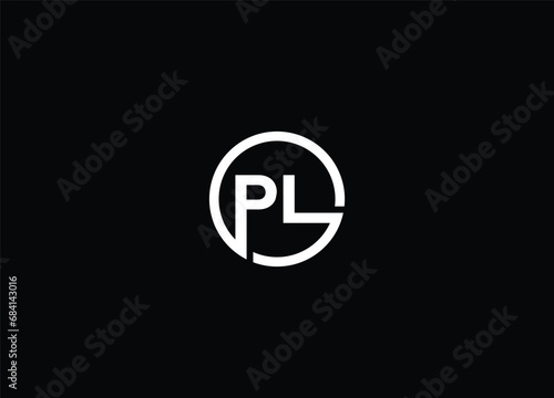 Creative Letters PL Logo Design Vector Template photo