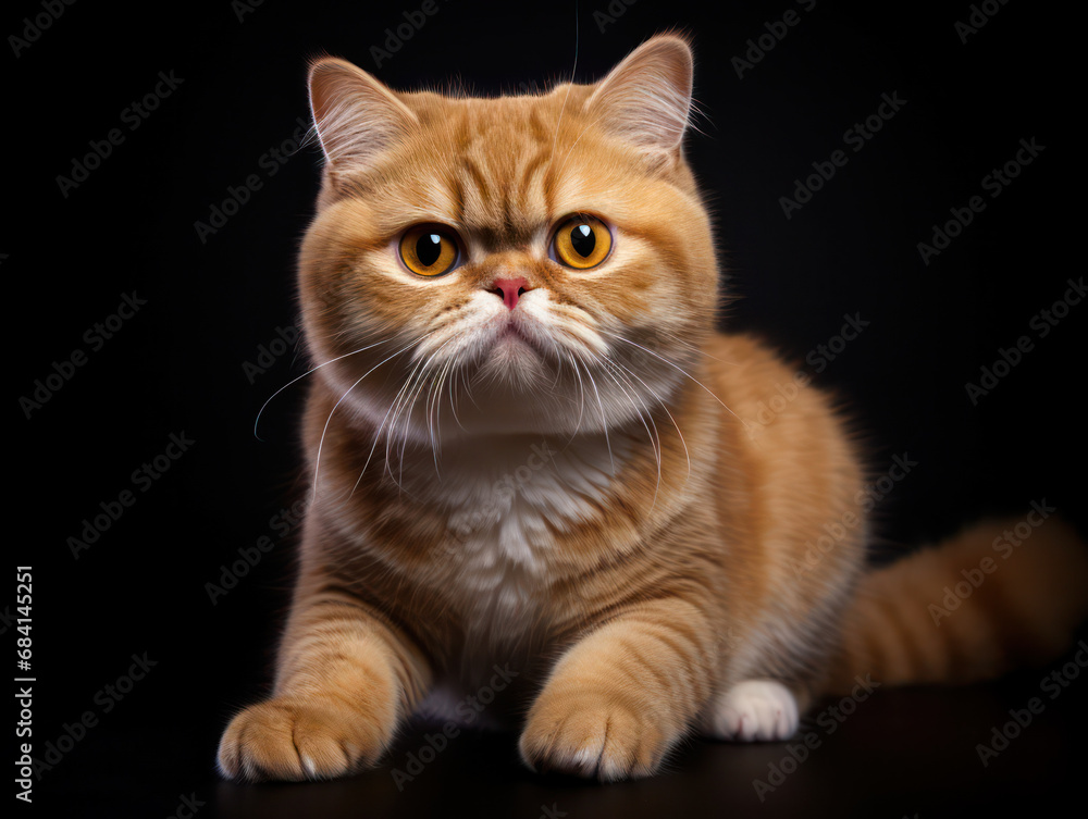 Exotic Shorthair Cat Studio Shot Isolated on Clear Background Exotic Shorthair Cat Studio Shot Isolated on Clear Background