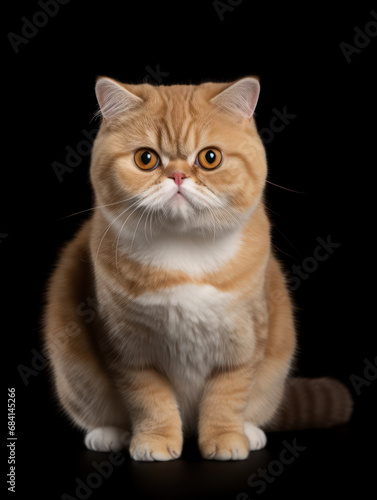 Exotic Shorthair Cat Studio Shot Isolated on Clear Background © Vig