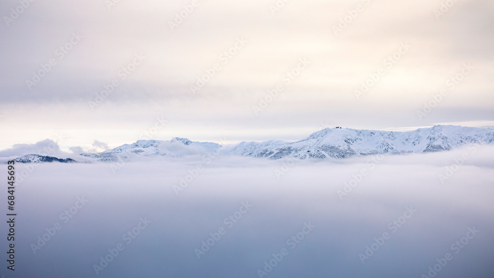 mountains in the fog, slovakia