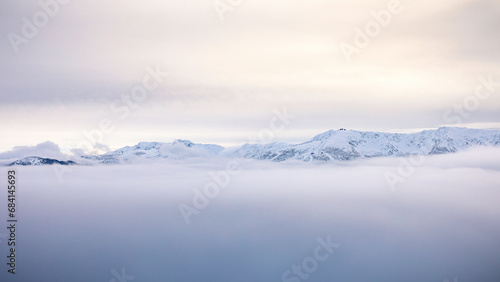 mountains in the fog, slovakia