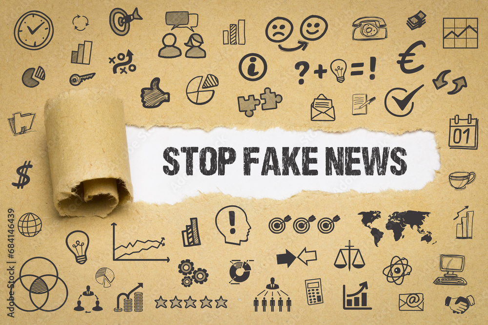 Stop Fake News	 - obrazy, fototapety, plakaty 