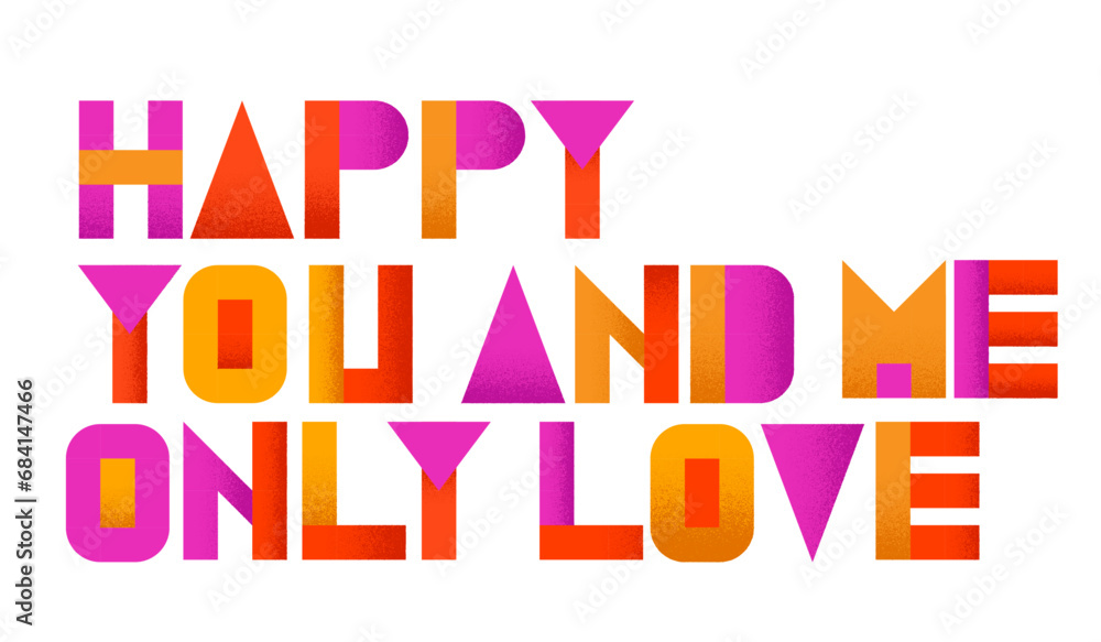 love theme geometric typography love theme geometric typography