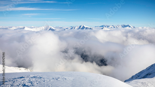 Fototapeta Naklejka Na Ścianę i Meble -  landscape with mountains and clouds
