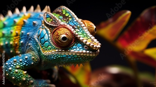 A close-up view of the Chameleon Diamond  highlighting its intricate patterns and color shifts in breathtaking 8K resolution