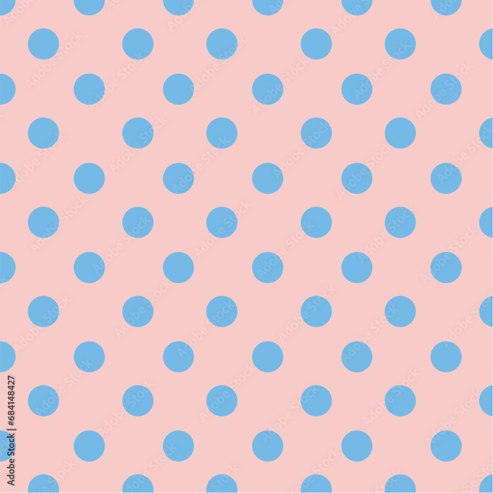 Geometric pattern. Pink background with blue circles