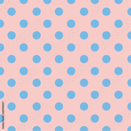 Geometric pattern. Pink background with blue circles