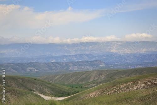 Mountain landscape of Dagestan on a clear day. © ksi