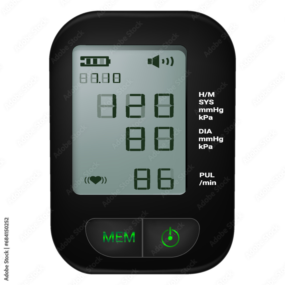 medical electronic tonometer stock vector illustration isolated on white background medical electronic tonometer stock vector illustration isolated on white background