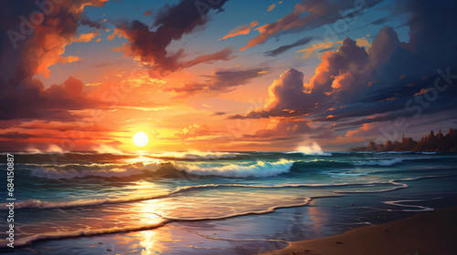 Sunrise at the beach © Data