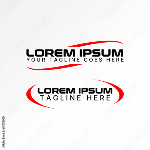 Logo design graphic concept creative premium abstract vector stock unique simple emblem template ellipse swoosh Related sticker additional accessories