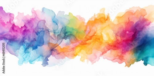 Abstract colorful rainbow color painting illustration texture - watercolor splashes