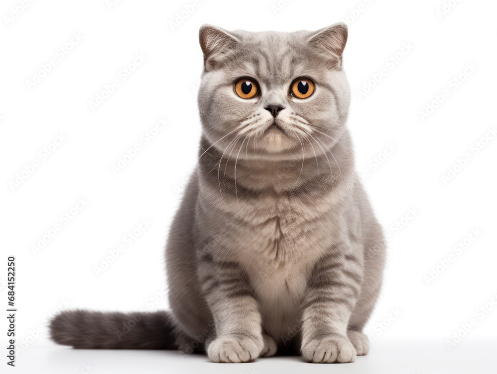 Scottish Fold Cat Studio Shot Isolated on Clear Background Scottish Fold Cat Studio Shot Isolated on Clear Background