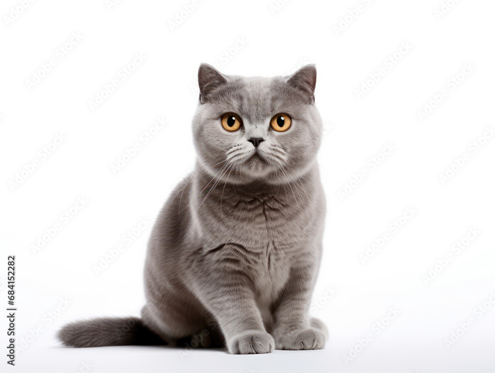 Scottish Fold Cat Studio Shot Isolated on Clear Background Scottish Fold Cat Studio Shot Isolated on Clear Background