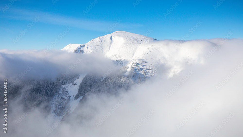 mountain landscape with clouds, slovakia