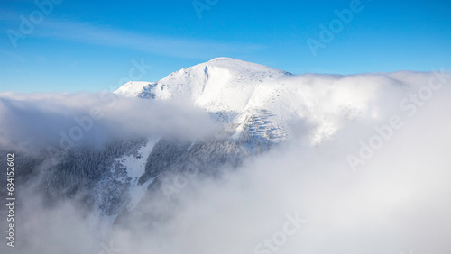 mountain landscape with clouds, slovakia