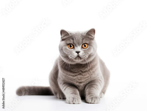 Scottish Fold Cat Studio Shot Isolated on Clear Background