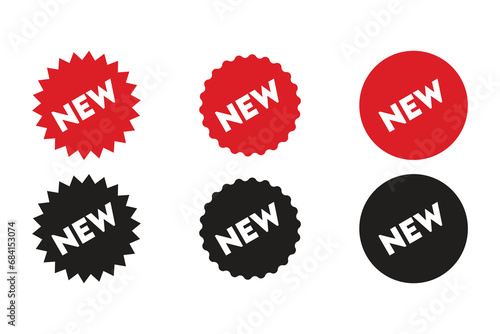New feature or new product badge icon set, New product label for web, app and packaging