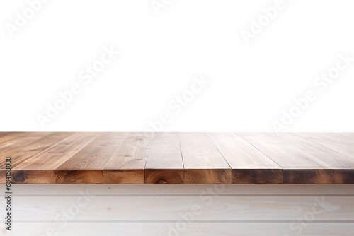 Beautiful wood table top for bokeh background, Isolated transparant background photo