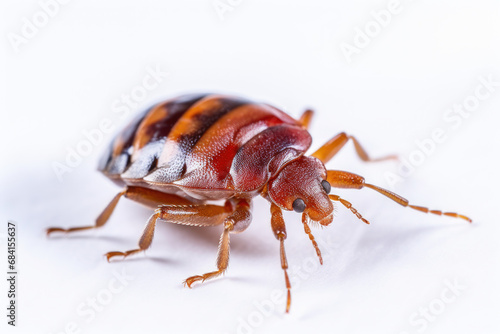 Bed bugs on the bed, bed bug attack © lc design