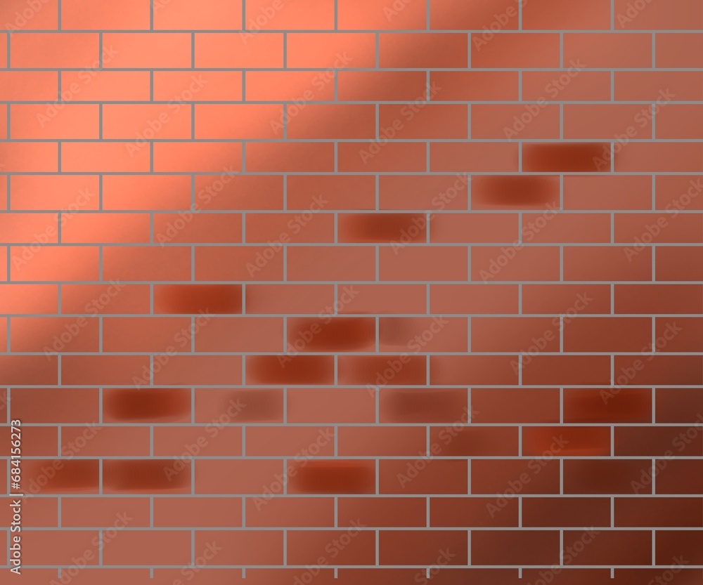 Obraz premium red brick wall digital design background