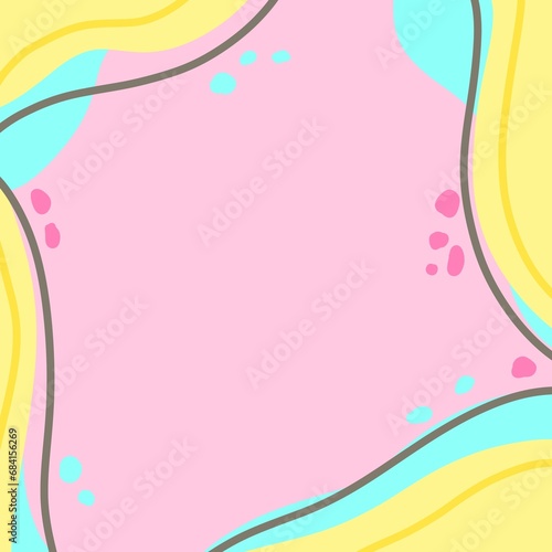 abstract curve and line with pastel colors background