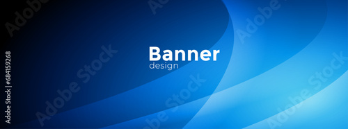 blue abstract background, Blue banner 