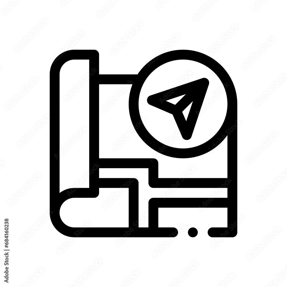 map line icon map line icon