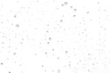 scattered water drops, isolated on transparent background, Generative AI