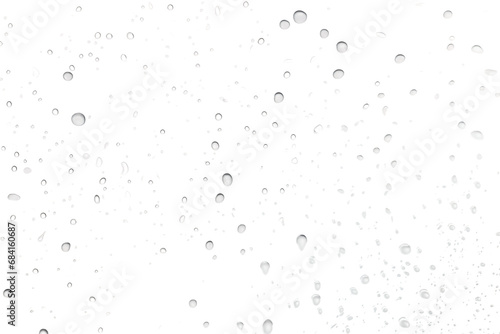 scattered water drops, isolated on transparent background, Generative AI photo
