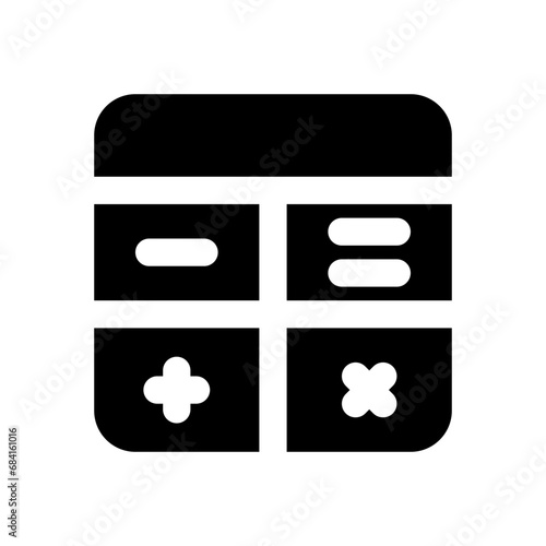 calculating glyph icon